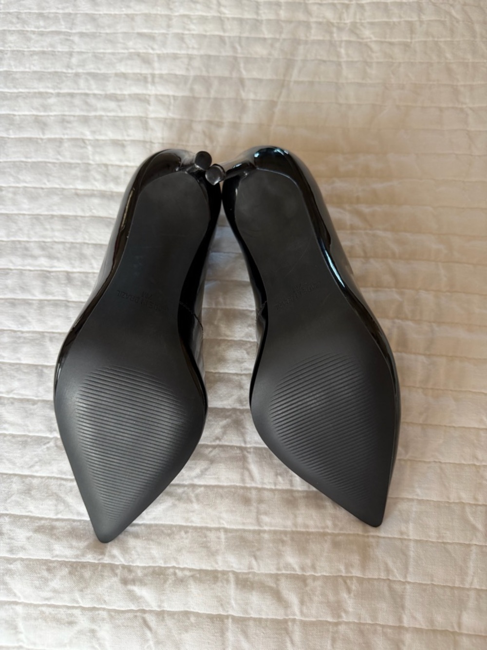 Steve Madden Women's Black Patent Pointed-Toe Pumps 7 - Picture 4 of 6